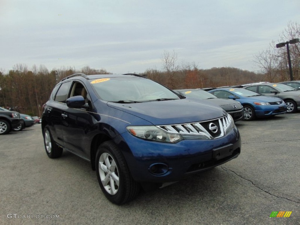 2009 Murano S AWD - Deep Sapphire Metallic / Beige photo #26