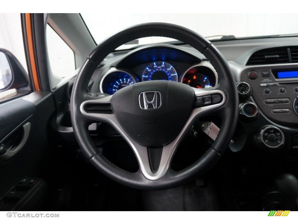 2011 Honda Fit Sport Sport Black Steering Wheel Photo #102873069