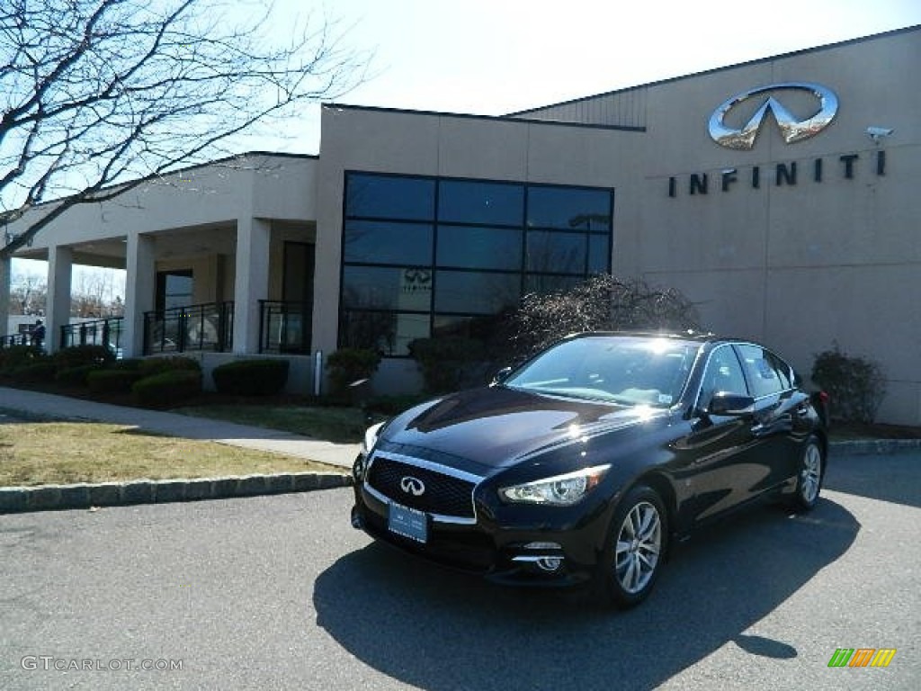 2014 Q 50 3.7 AWD - Black Obsidian / Graphite photo #1