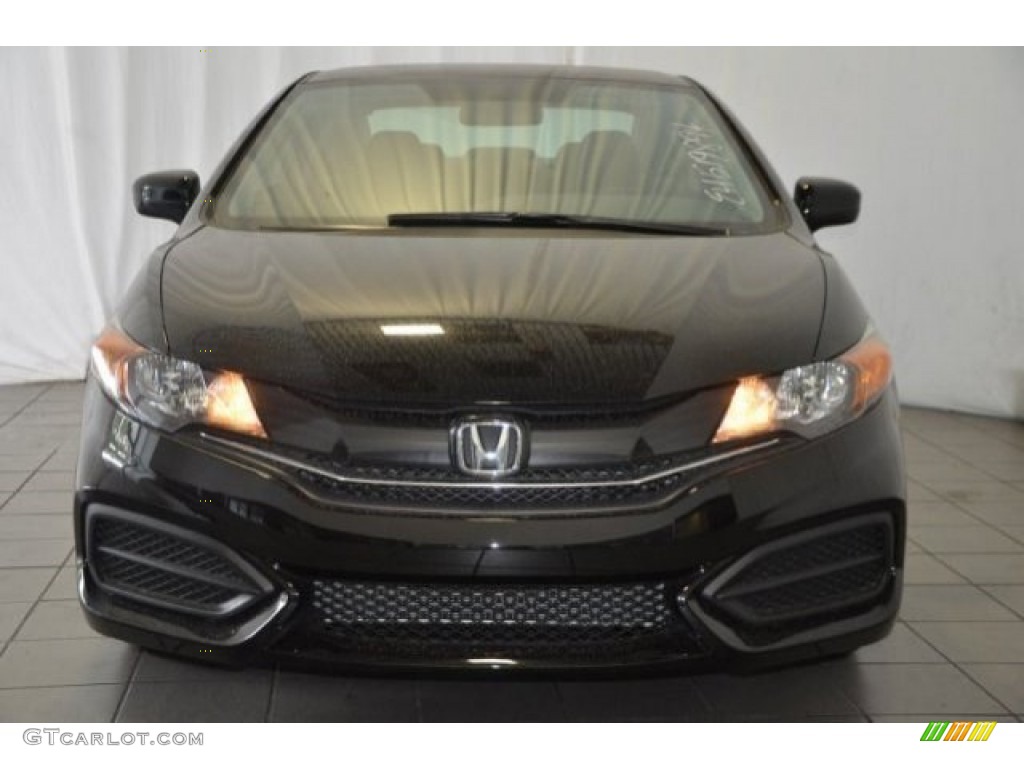 2015 Civic LX Coupe - Crystal Black Pearl / Black photo #2