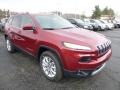 Deep Cherry Red Crystal Pearl 2015 Jeep Cherokee Limited 4x4 Exterior