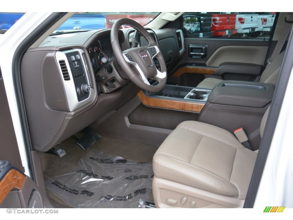 Cocoa/Dune Interior 2015 GMC Sierra 1500 SLT Crew Cab Photo #102881033