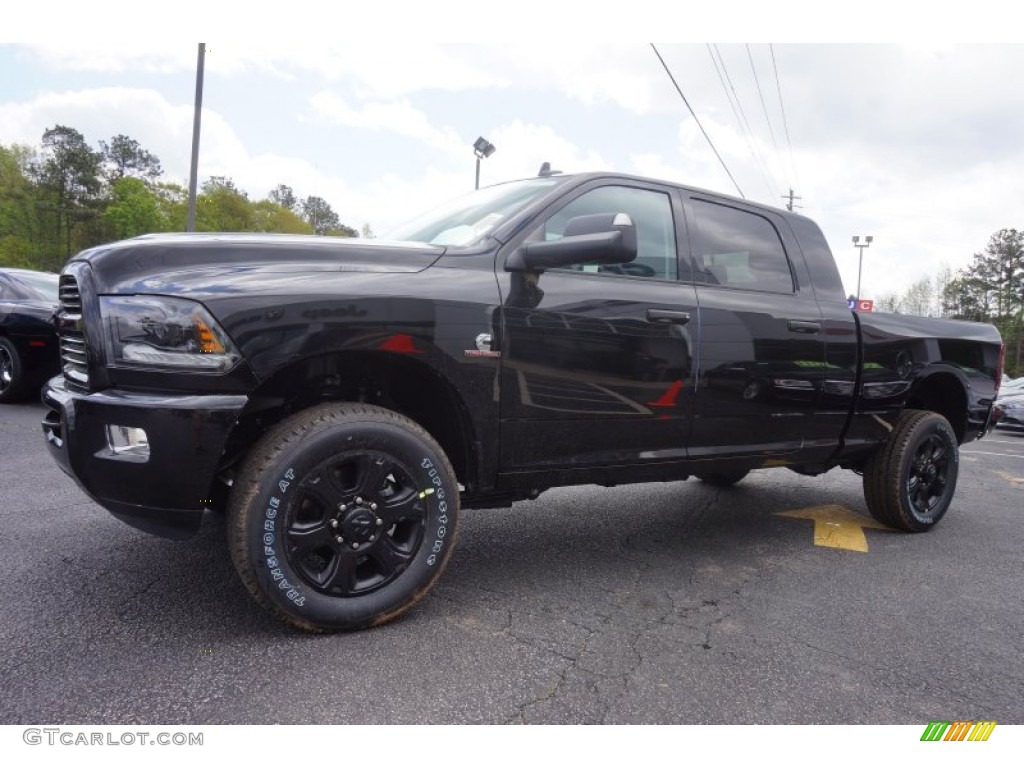 Black 2015 Ram 2500 Big Horn Mega Cab 4x4 Black Appearance Group Exterior Photo #102882408