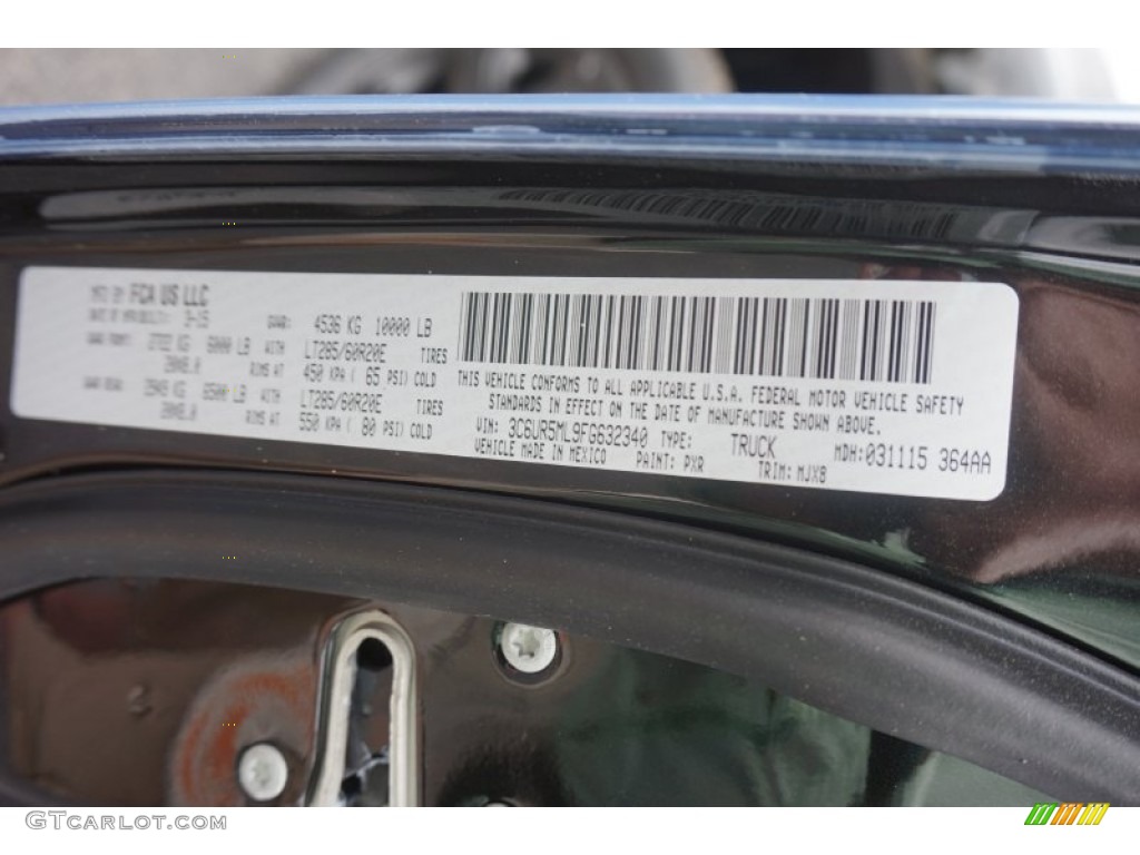 2015 2500 Color Code PXR for Black Photo #102882519