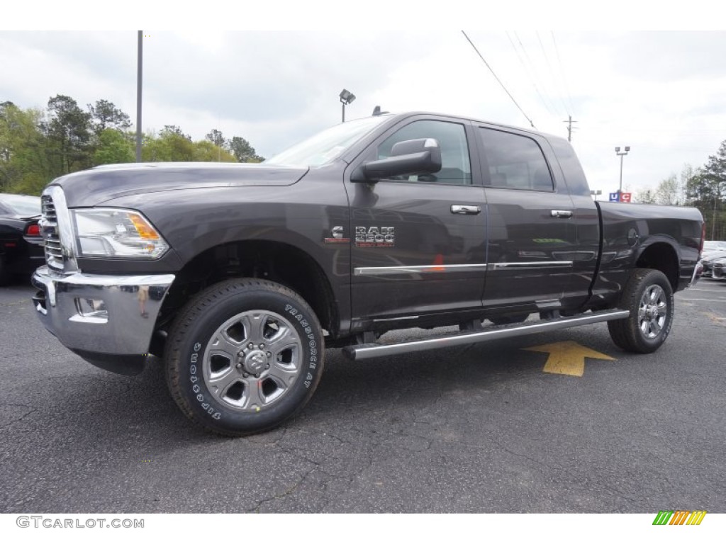 2015 2500 Big Horn Mega Cab 4x4 - Granite Crystal Metallic / Black/Diesel Gray photo #3