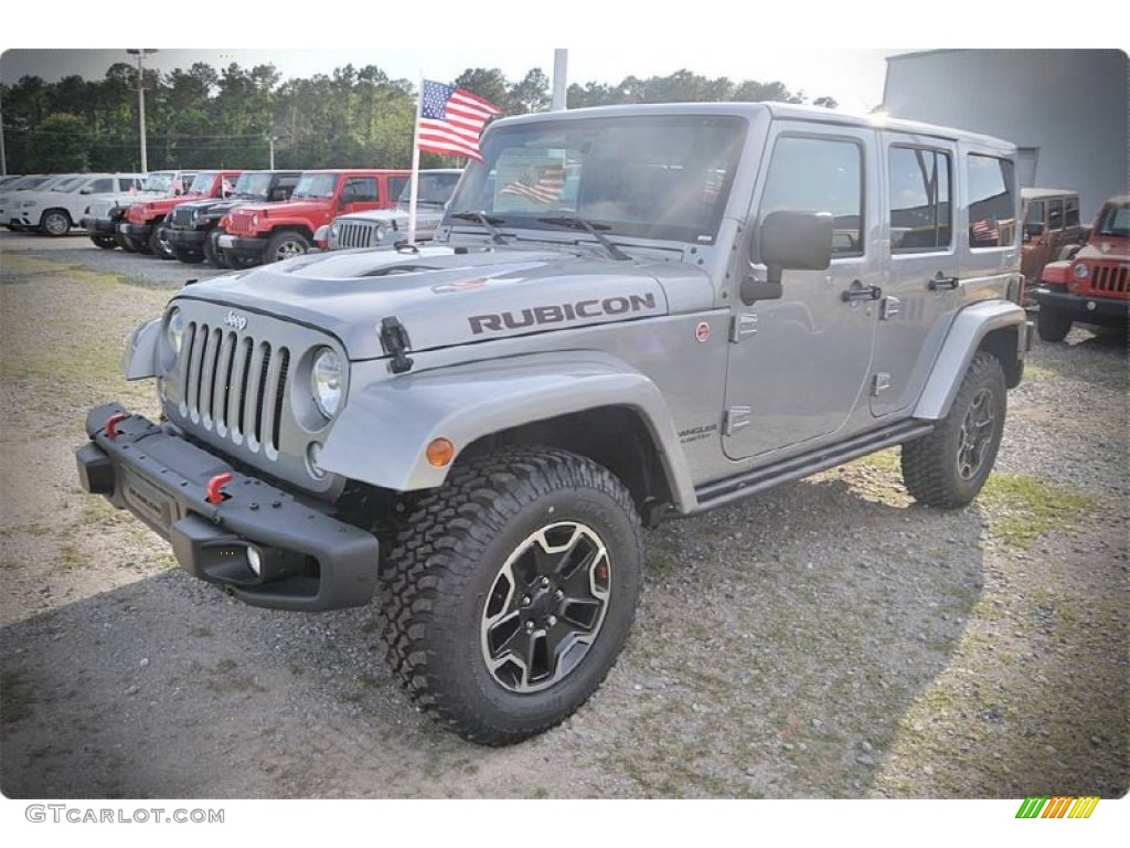 2015 Wrangler Unlimited Rubicon 4x4 - Billet Silver Metallic / Black photo #1