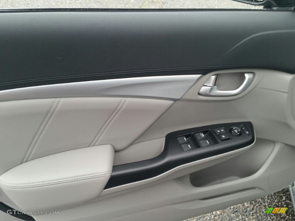 2015 Civic EX-L Sedan - Alabaster Silver Metallic / Gray photo #13