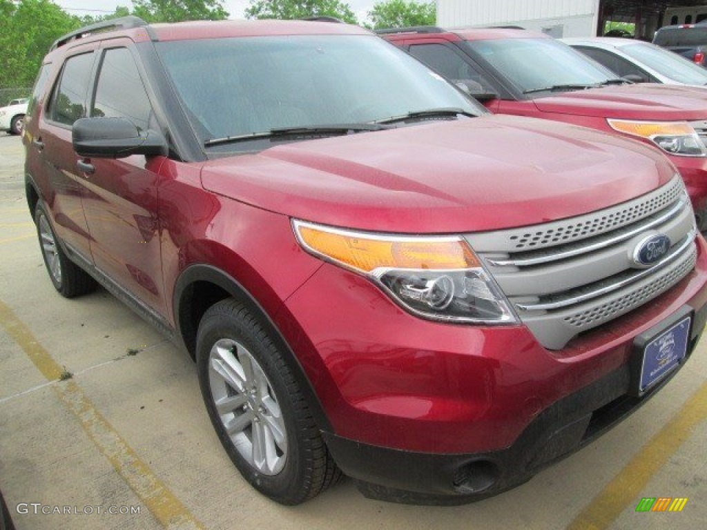 2015 Explorer FWD - Ruby Red / Medium Light Stone photo #1