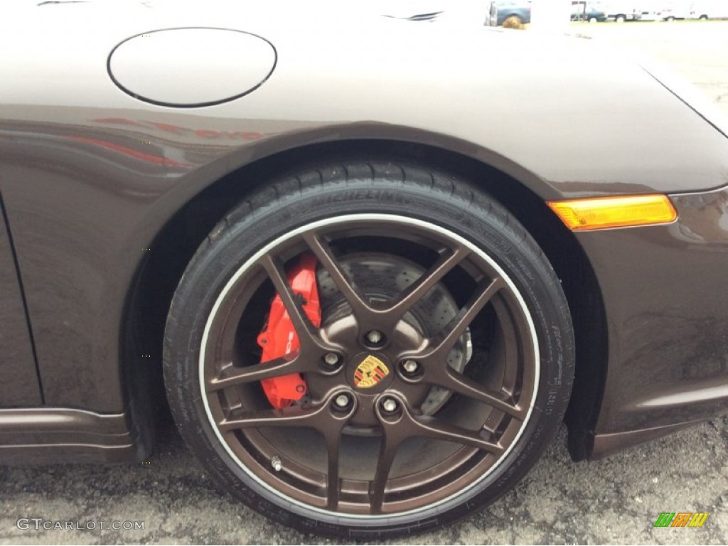 2011 911 Carrera 4S Cabriolet - Macadamia Metallic / Cocoa photo #22