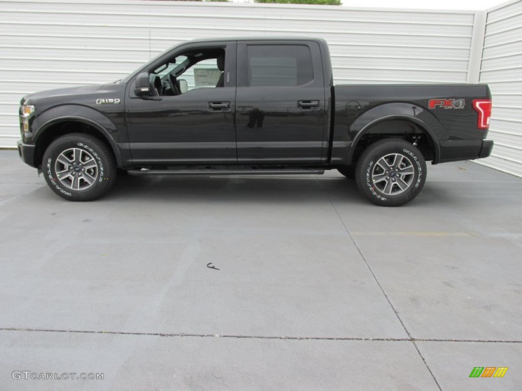 2015 F150 XLT SuperCrew 4x4 - Tuxedo Black Metallic / Black photo #6