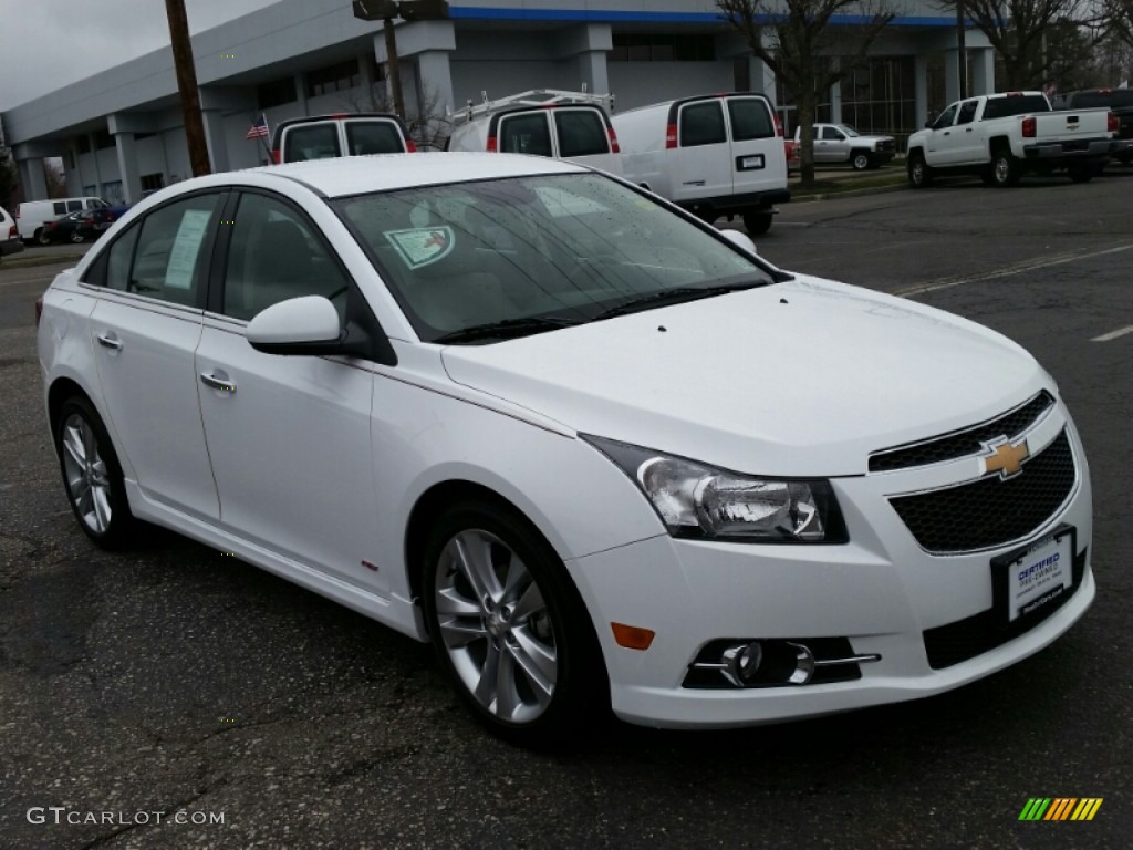 2013 Cruze LTZ - Summit White / Cocoa/Light Neutral photo #3
