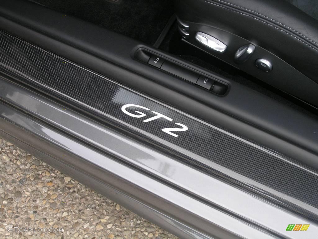 2008 911 GT2 - Meteor Grey Metallic / Black photo #17