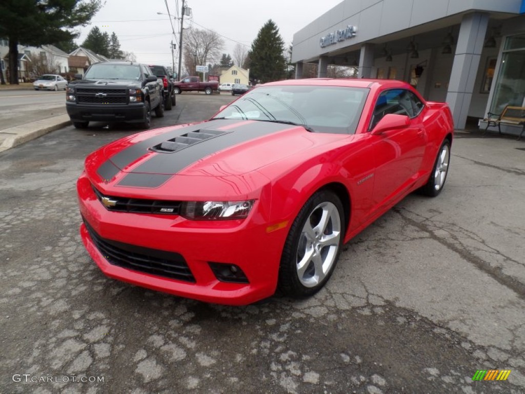 2015 Camaro SS Coupe - Red Hot / Black photo #1