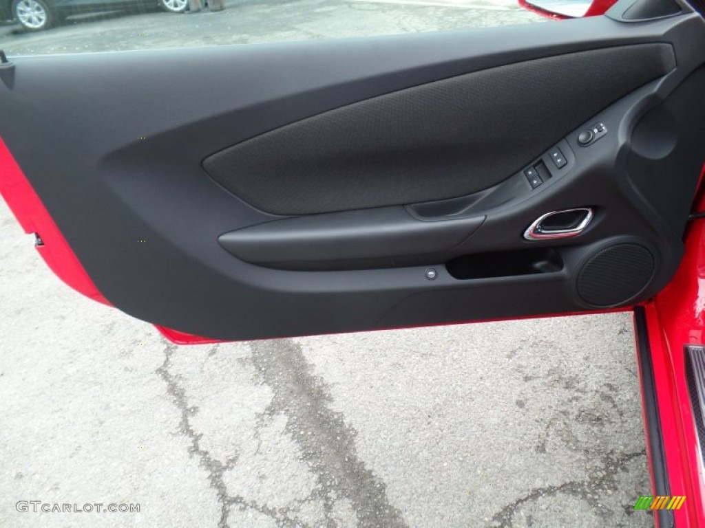 2015 Chevrolet Camaro SS Coupe Black Door Panel Photo #102898156