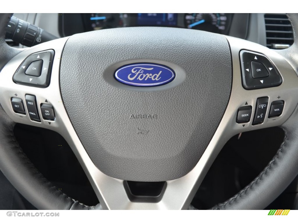 2014 Ford Flex SE Charcoal Black Steering Wheel Photo #102898168