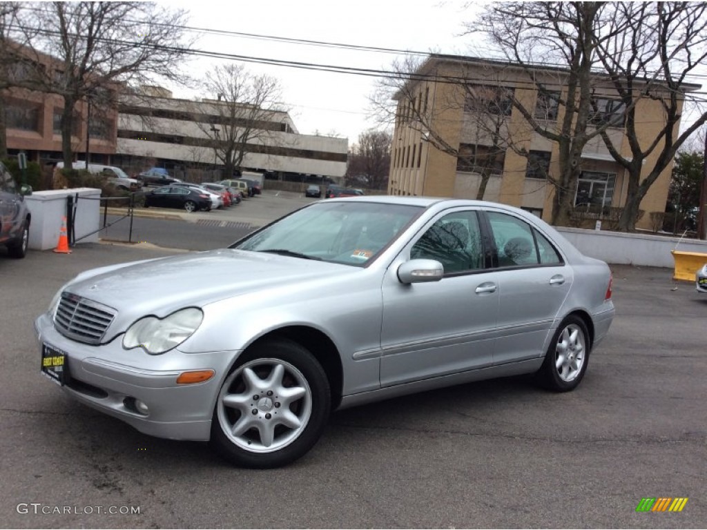 2001 C 240 Sedan - Brilliant Silver Metallic / Ash photo #1