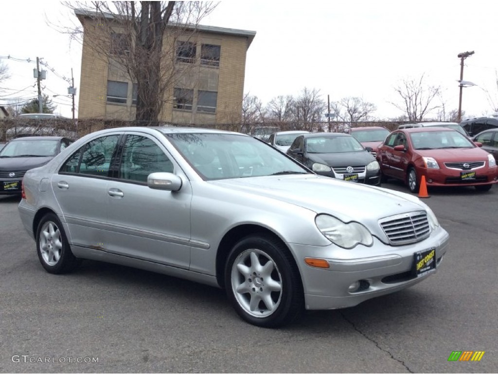 2001 C 240 Sedan - Brilliant Silver Metallic / Ash photo #3