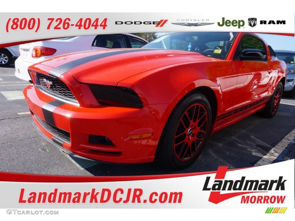 2014 Mustang V6 Premium Coupe - Race Red / Charcoal Black photo #1