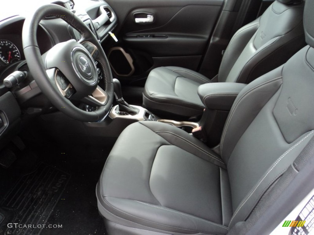 Black Interior 2015 Jeep Renegade Limited 4x4 Photo #102904126