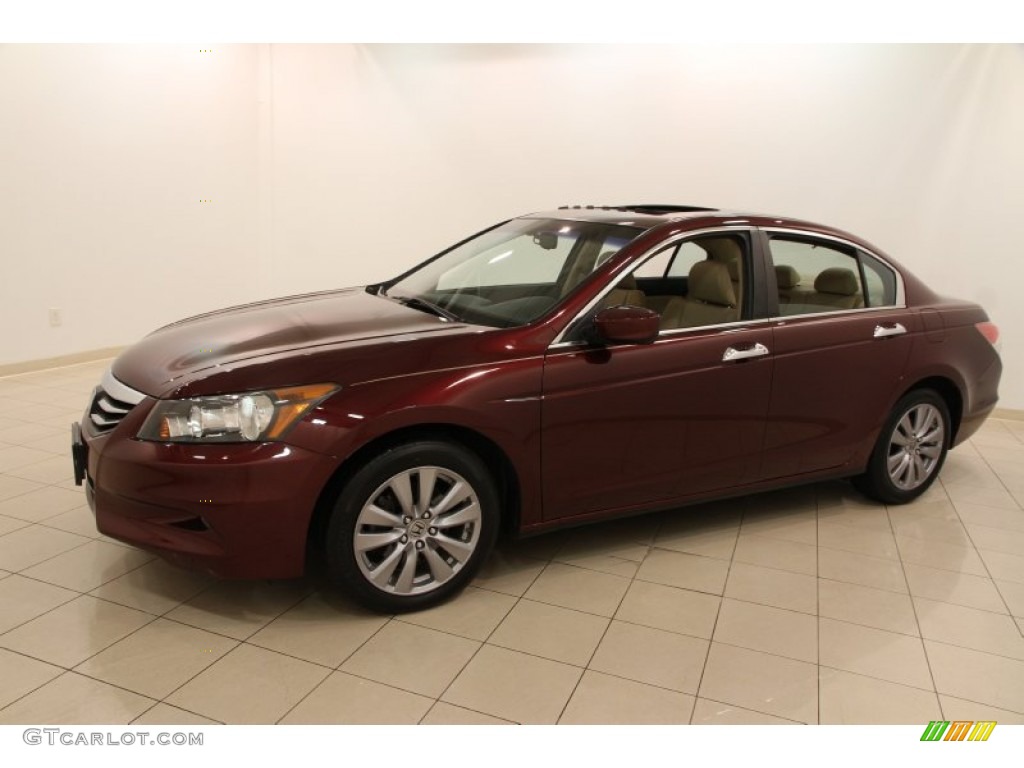 Basque Red Pearl II 2012 Honda Accord EX-L V6 Sedan Exterior Photo #102906817