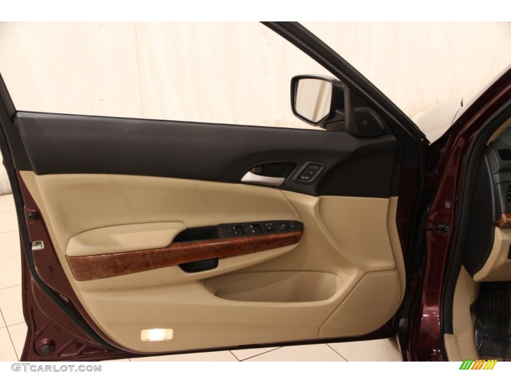 2012 Honda Accord EX-L V6 Sedan Ivory Door Panel Photo #102906835