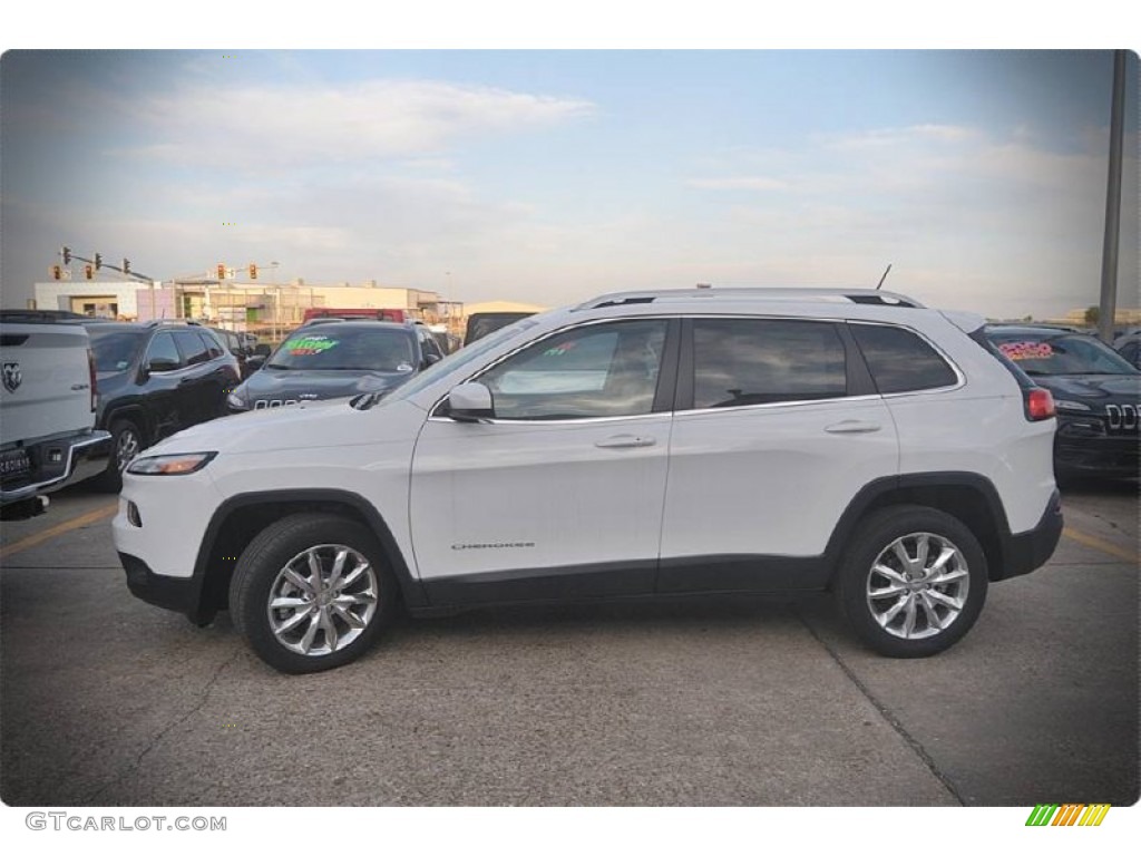 2015 Cherokee Limited - Bright White / Black/Light Frost Beige photo #2