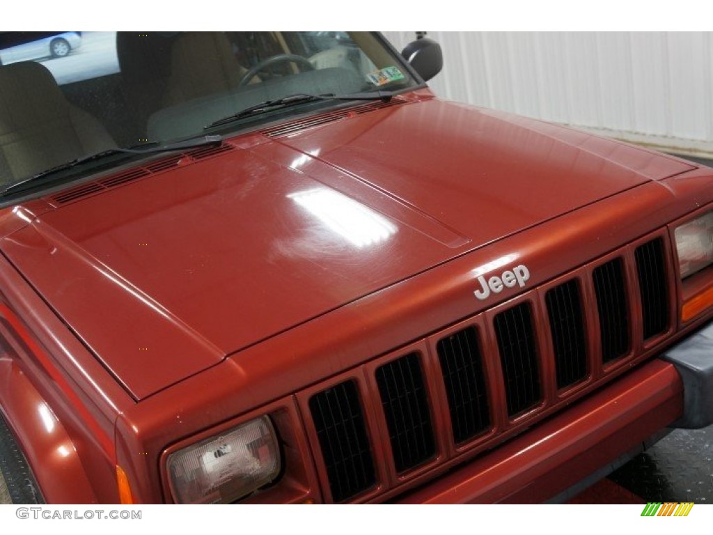 1999 Cherokee Sport 4x4 - Chili Pepper Red Pearl / Camel photo #35