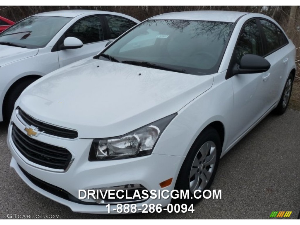 2015 Cruze LS - Summit White / Jet Black/Medium Titanium photo #1