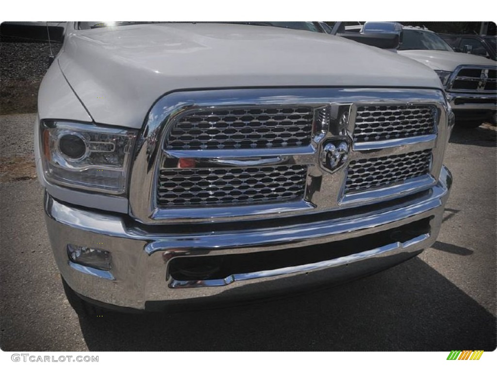 2015 2500 Laramie Mega Cab 4x4 - Bright White / Canyon Brown/Light Frost Beige photo #12