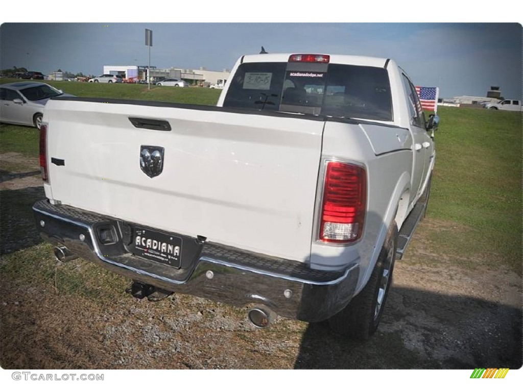 2015 1500 Laramie Crew Cab - Bright White / Black/Diesel Gray photo #6