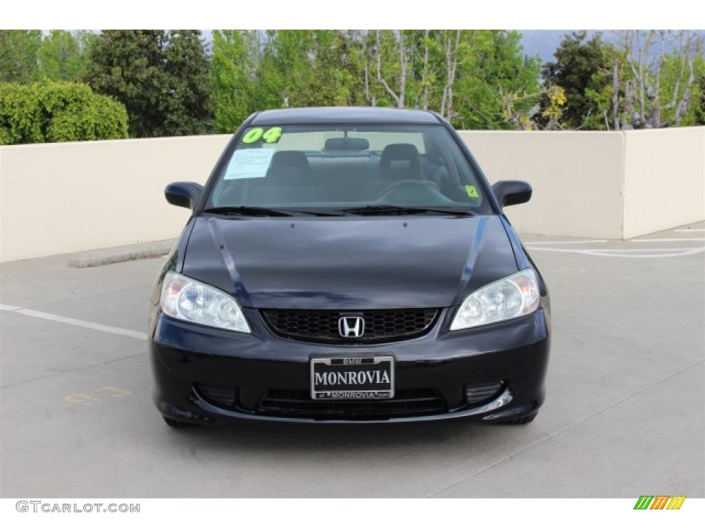 2004 Civic Value Package Coupe - Nighthawk Black Pearl / Black photo #7