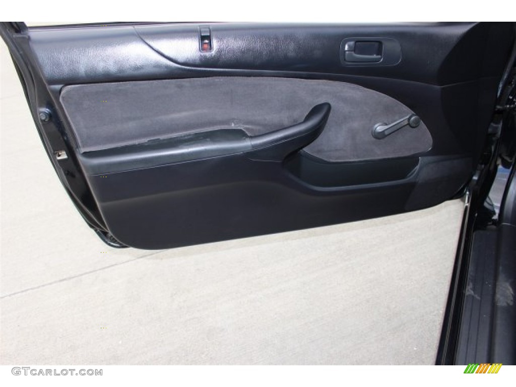 2004 Honda Civic Value Package Coupe Black Door Panel Photo #102922240