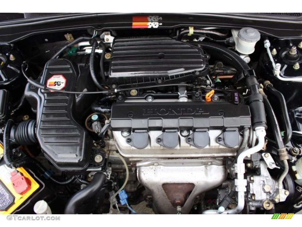 2004 Honda Civic Value Package Coupe 1.7L SOHC 16V VTEC 4 Cylinder Engine Photo #102922252