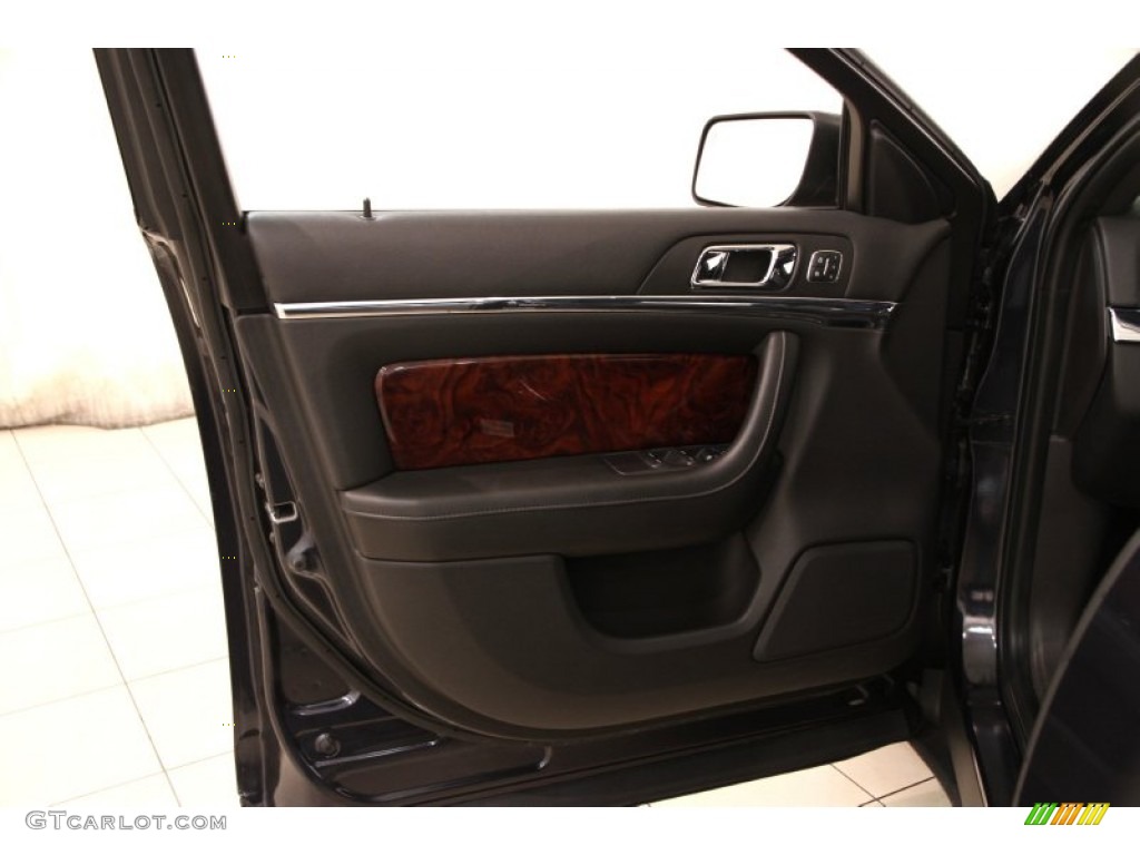 2013 Lincoln MKS EcoBoost AWD Charcoal Black Door Panel Photo #102926501