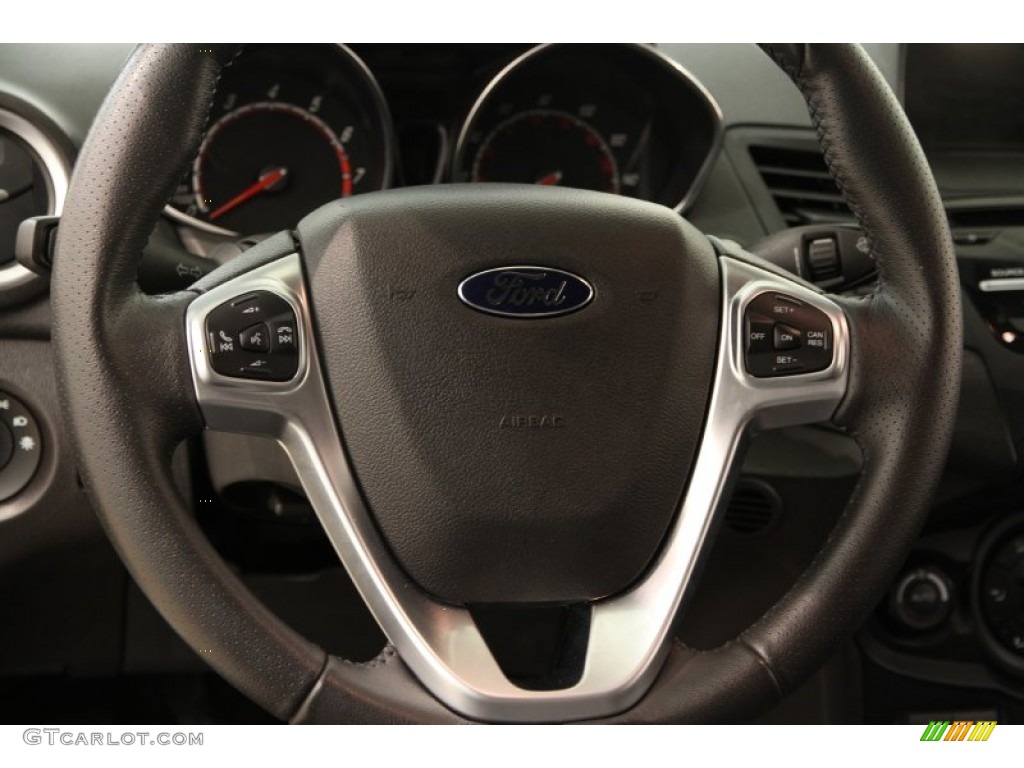 2014 Ford Fiesta ST Hatchback ST Recaro Smoke Storm Steering Wheel Photo #102926799
