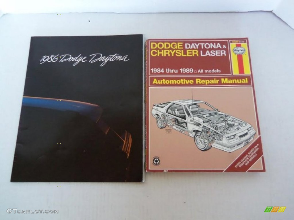 1986 Dodge Daytona Turbo Z CS Books/Manuals Photos
