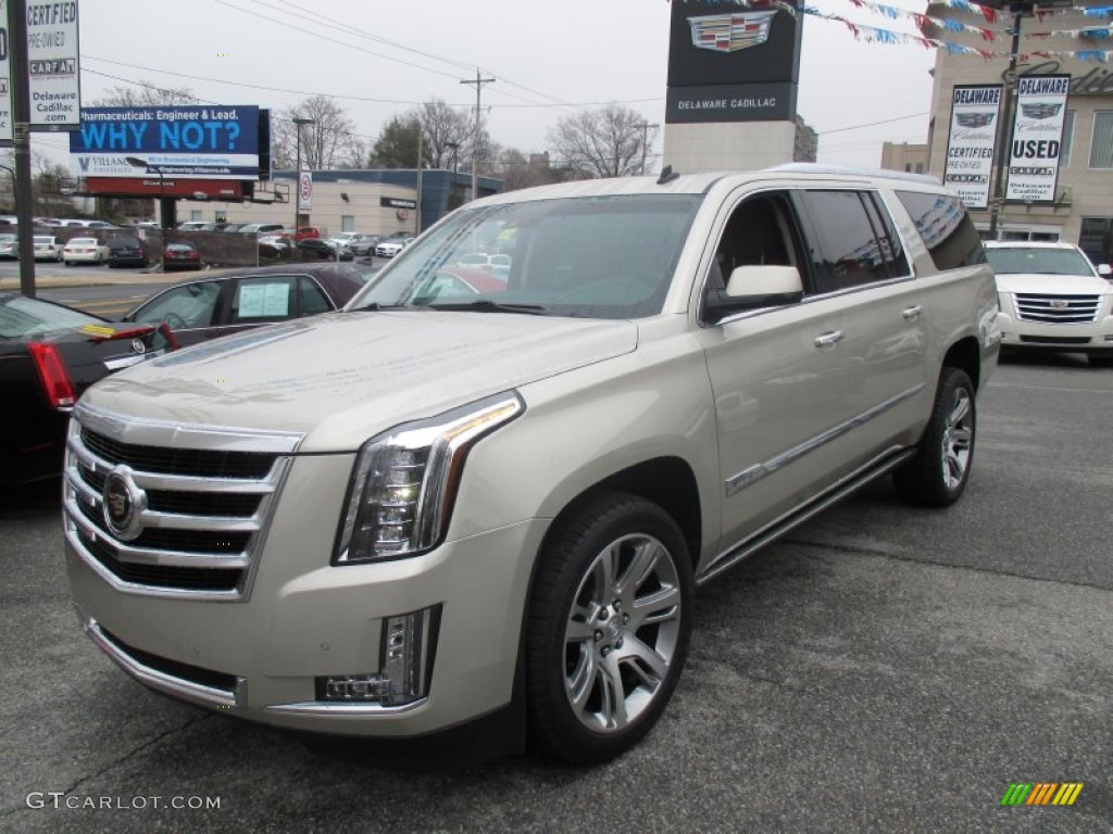 2015 Escalade ESV Premium 4WD - Silver Coast Metallic / Kona Brown/Jet Black photo #2