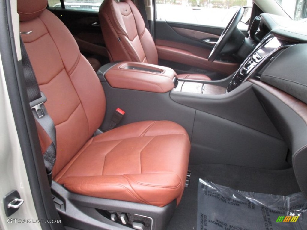 Kona Brown Jet Black Interior 2015 Cadillac Escalade Esv