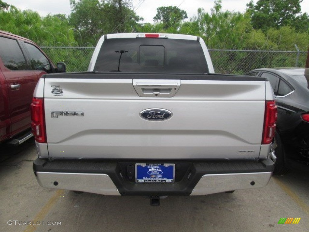 2015 F150 Lariat SuperCrew - Ingot Silver Metallic / Black photo #9