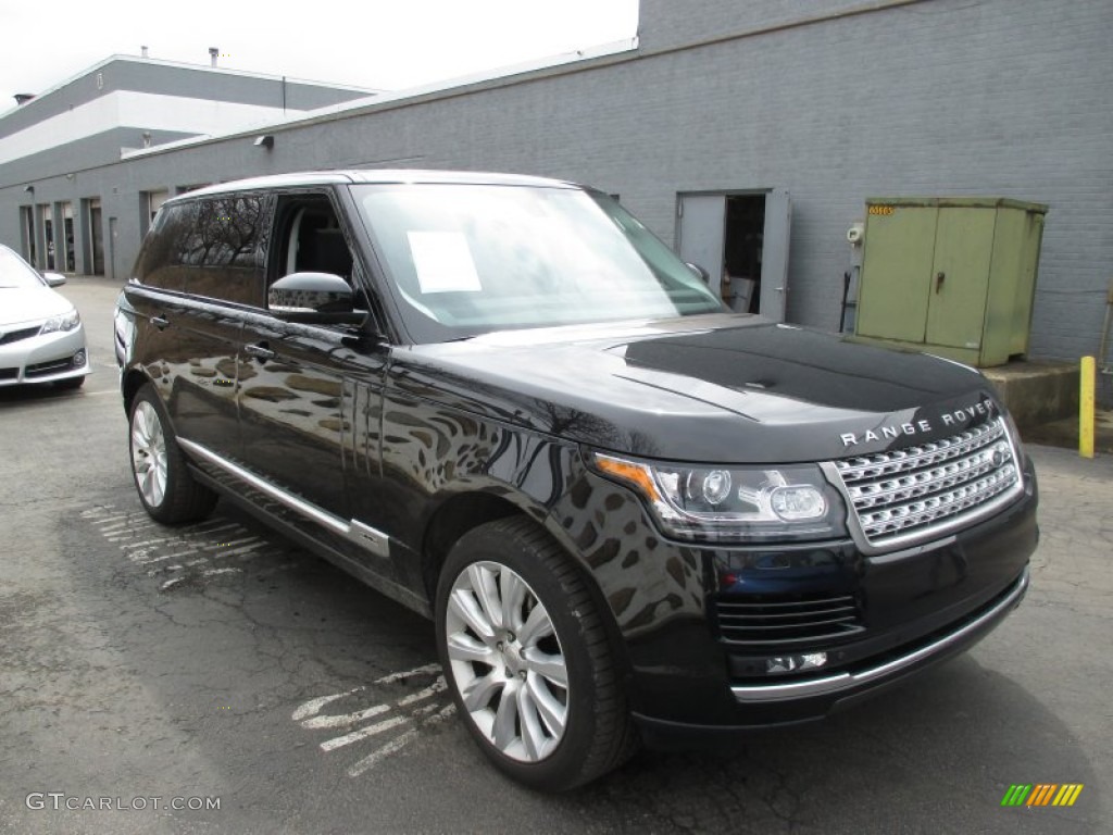 2014 Range Rover Supercharged L - Santorini Black Metallic / Ebony/Ebony photo #7