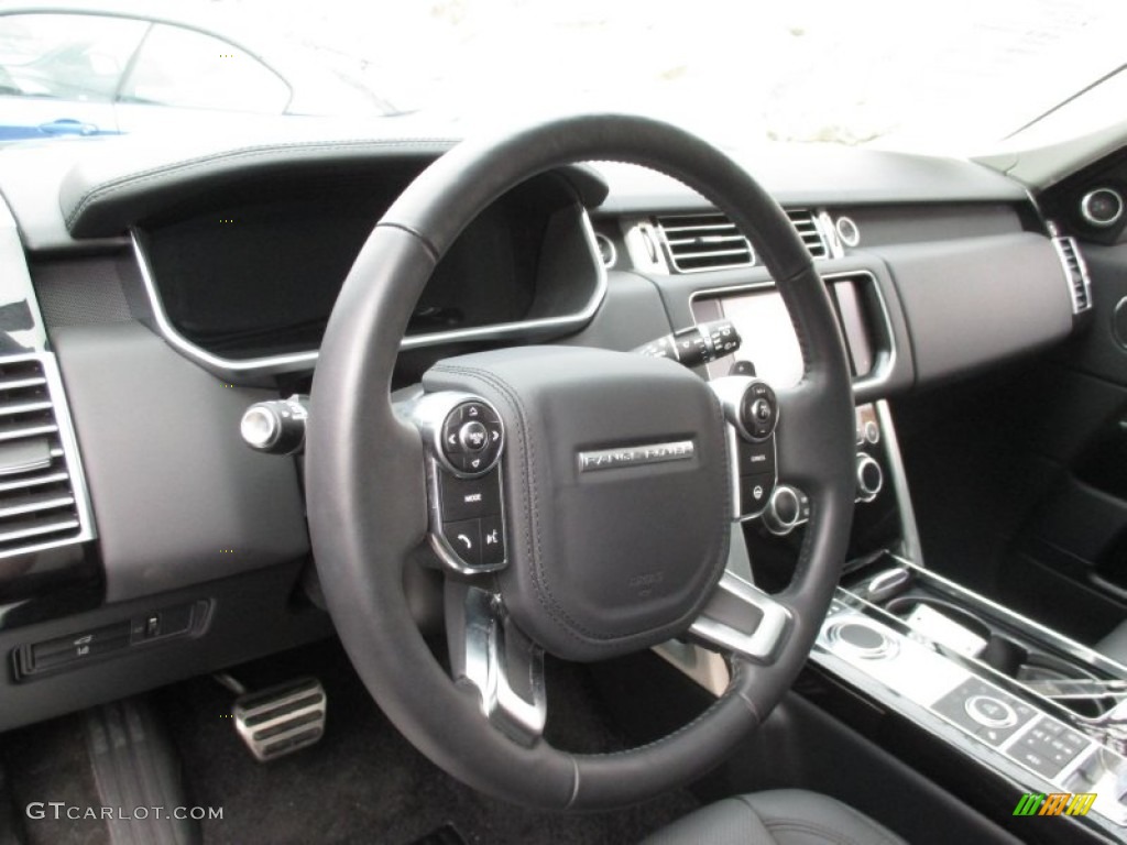 2014 Range Rover Supercharged L - Santorini Black Metallic / Ebony/Ebony photo #14