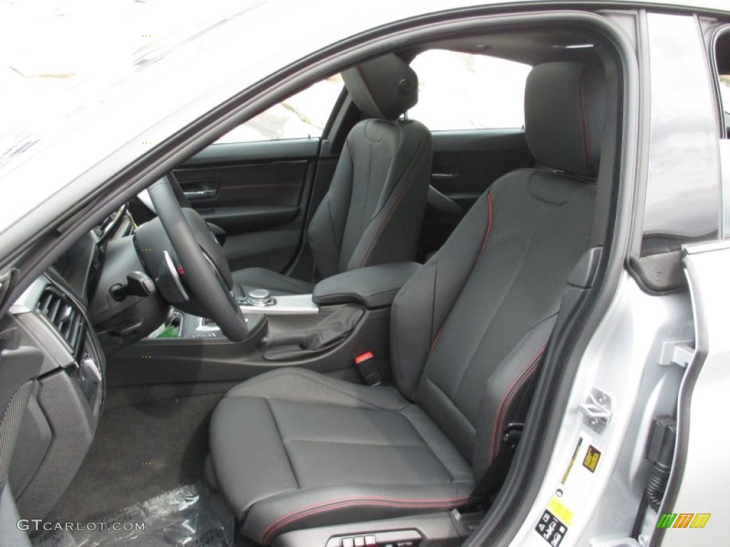 Black Interior 2015 BMW 4 Series 428i xDrive Gran Coupe Photo #102936989