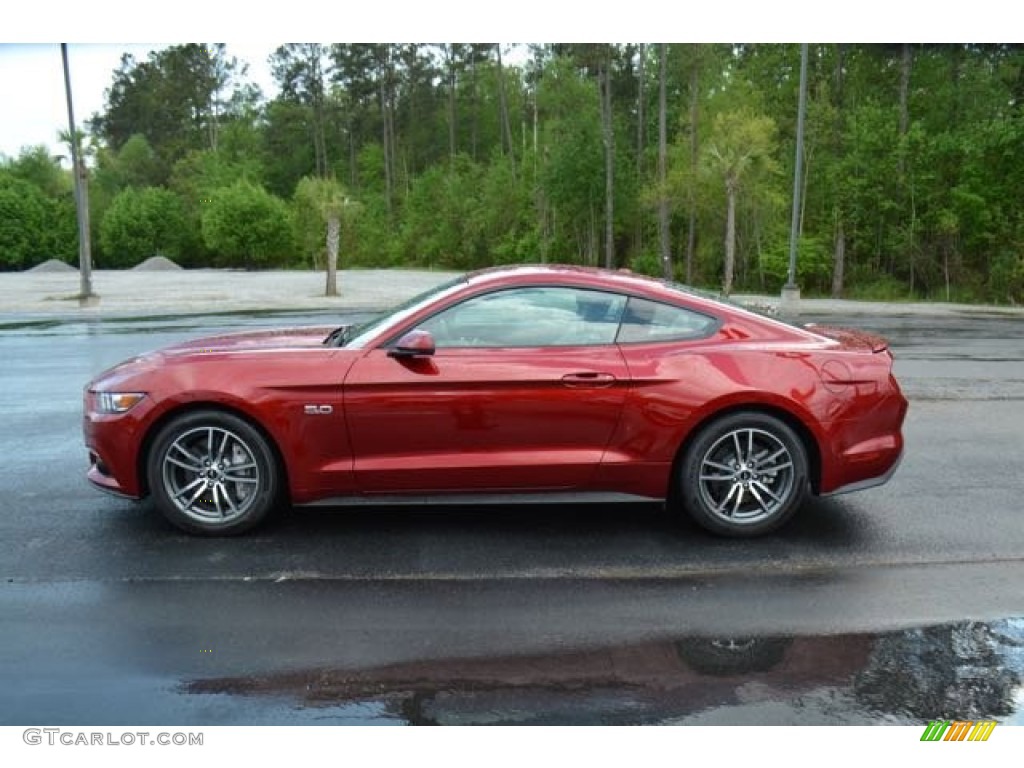 Ruby Red Metallic 2015 Ford Mustang GT Premium Coupe Exterior Photo #102937328