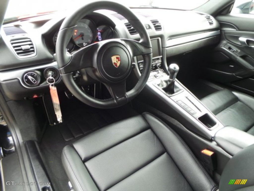 Black Interior 2014 Porsche Cayman S Photo #102939209
