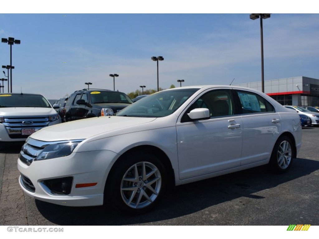 2011 Fusion SEL V6 - White Suede / Camel photo #7