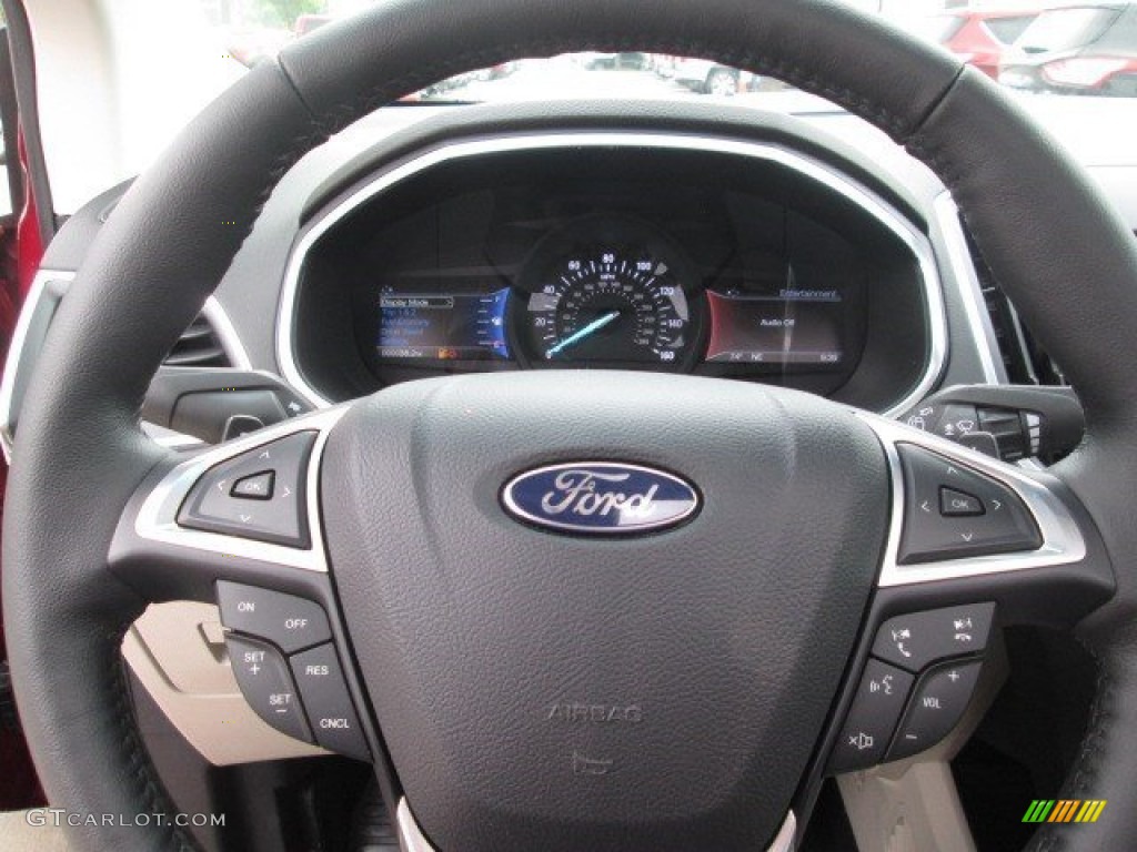 2015 Ford Edge Titanium Ceramic Steering Wheel Photo #102942786