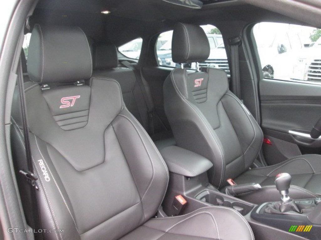 ST Charcoal Black Recaro Sport Seats Interior 2015 Ford Focus ST Hatchback Photo #102943554