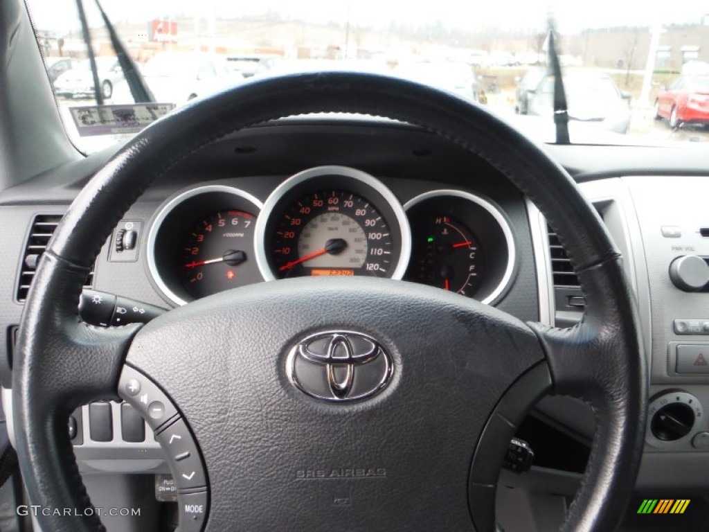2006 Toyota Tacoma V6 TRD Sport Double Cab 4x4 Graphite Gray Steering Wheel Photo #102947540