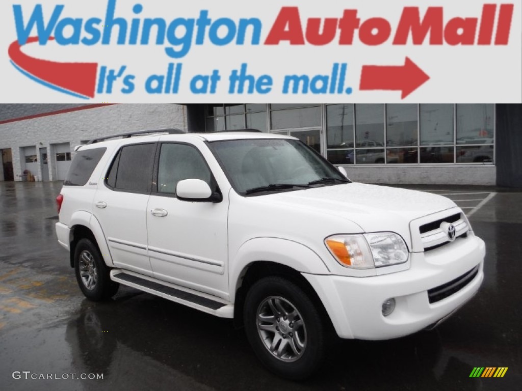 2005 Sequoia Limited 4WD - Natural White / Taupe photo #1