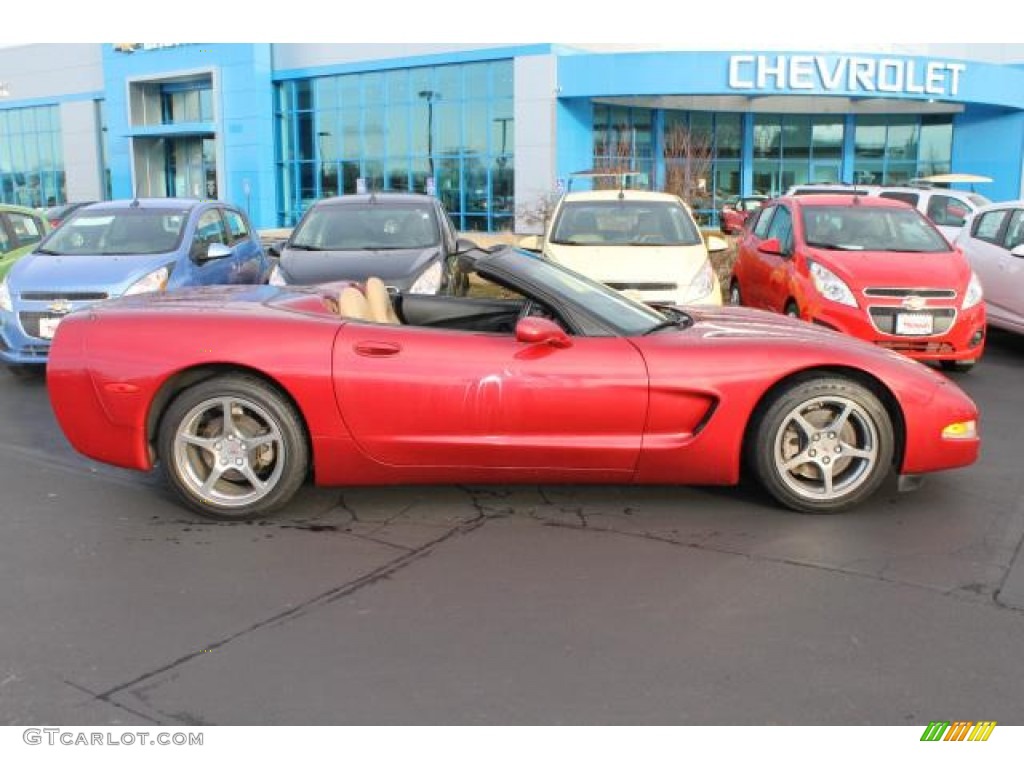 2001 Corvette Convertible - Magnetic Red II Metallic / Light Oak photo #1